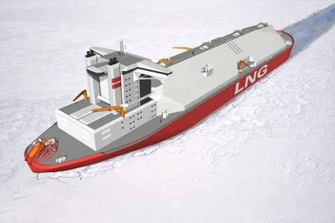 судно-газовоз для перевозки сжиженного природного газа - СПГ-танкер